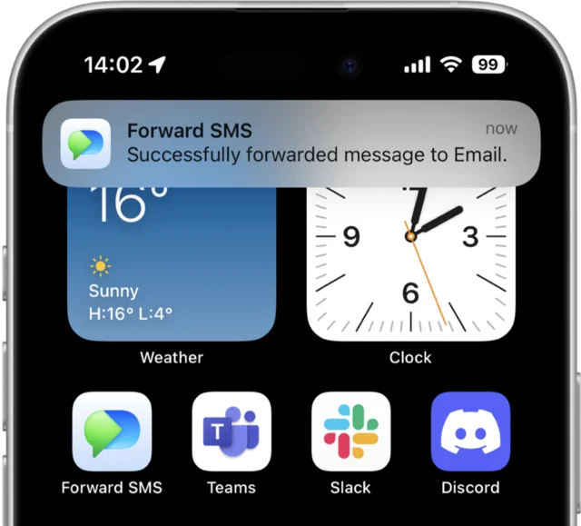 Forward SMS App Screenshot