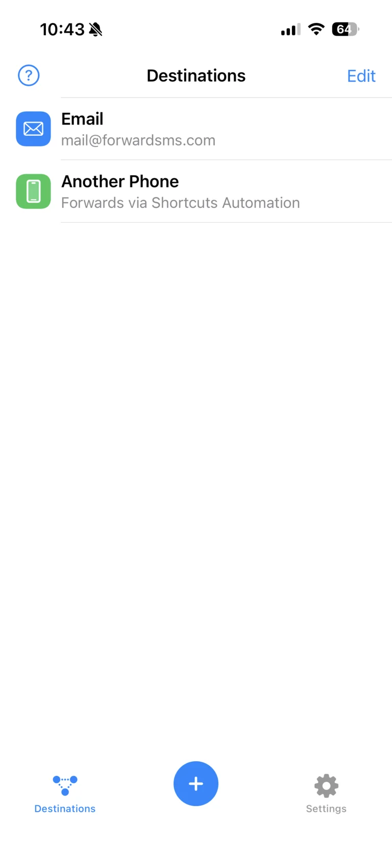 Forward SMS स्क्रीनशॉट, नोटिफिकेशन